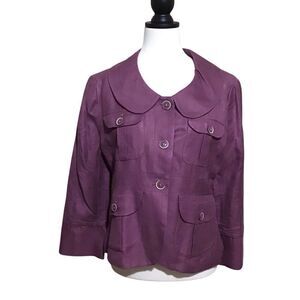 Chadwick’s Collection‎ Mauve Short Linen Blend Jacket 8